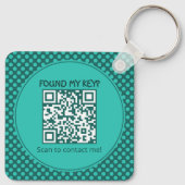 Porte-clés Thème de points chic Code QR dynamique intelligent (Dos)