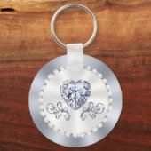 Porte-clés Thème Diamond Personnalisé Idées Mariage, Mariage (Verso)