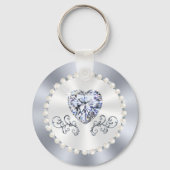 Porte-clés Thème Diamond Personnalisé Idées Mariage, Mariage (Verso)