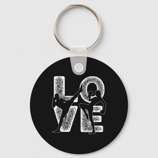 Porte-clés Thème graphique Muay Thai Love Word Design graphiq (Recto)