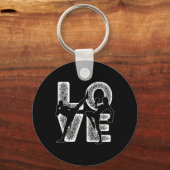 Porte-clés Thème graphique Muay Thai Love Word Design graphiq (Recto)