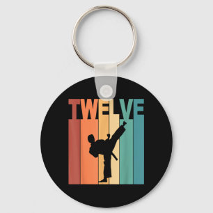 Porte-clés Thème Karaté Taekwondo 12e Anniversaire 12 Ans
