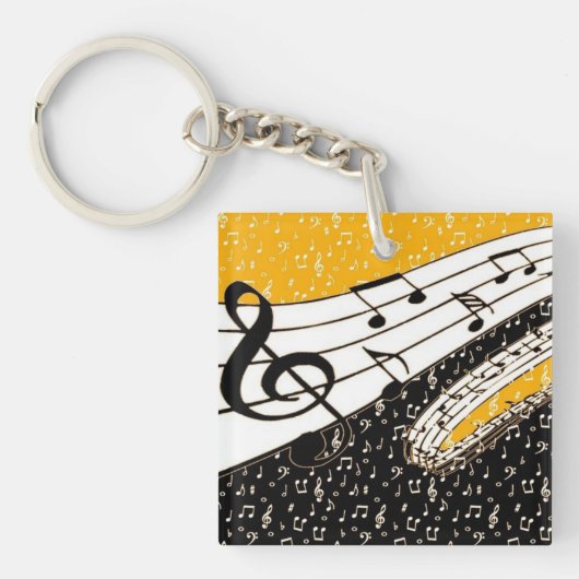 Porte-clés thème musical d'or (Devant)