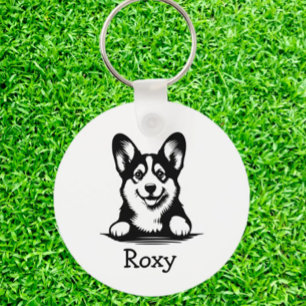 Porte-clés Thème personnalisé Corgi Puppy