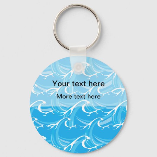 Porte-clés Thème Plage Ocean Message Porte - clés (Recto)