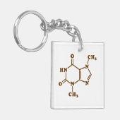 Porte-clés Théobromine au chocolat Formule chimique moléculai (Devant gauche)