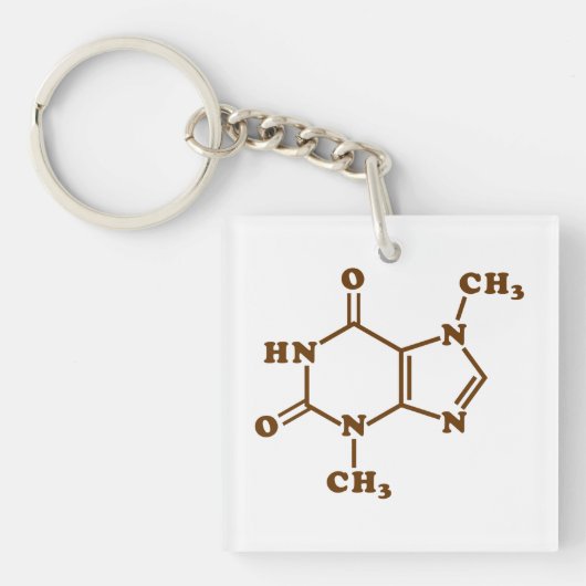 Porte-clés Théobromine au chocolat Formule chimique moléculai (Devant)