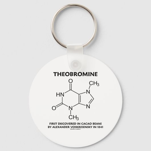 Porte-clés Theobromine First Discovered In Cacao Beans 1841 (Recto)