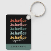 Porte-clés Thérapeute comportementale de l'équipe rétro perso (Verso)