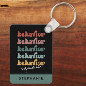 Porte-clés Thérapeute comportementale de l'équipe rétro perso (Verso)