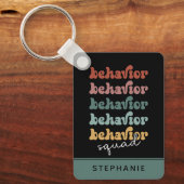 Porte-clés Thérapeute comportementale de l'équipe rétro perso (Recto)