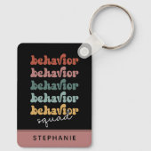 Porte-clés Thérapeute comportementale de l'équipe rétro perso (Verso)