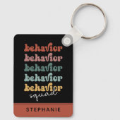 Porte-clés Thérapeute comportementale de l'équipe rétro perso (Verso)