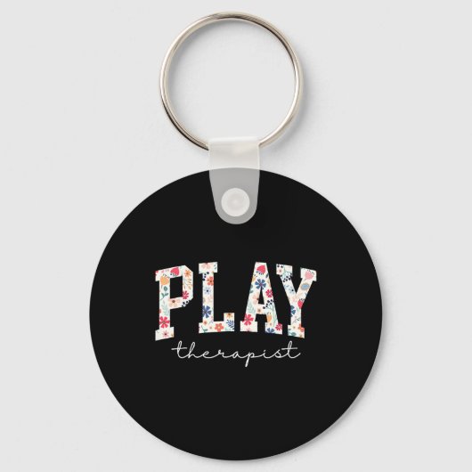 Porte-clés Thérapeute de jeu de fleurs rétro Professionnel de (Recto)
