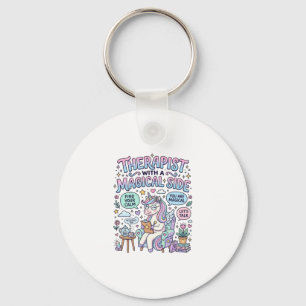 Porte-clés Thérapeute Licorne avec un Cadeau Magique Idée Cad