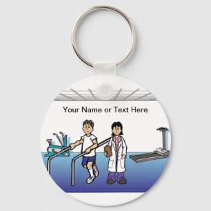 Porte-clés Thérapeute physique personnalisée - Cartoon fémini