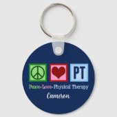 Porte-clés Thérapie physique bleu personnalisé (Verso)