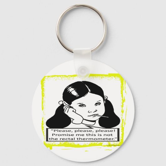 PORTE-CLÉS THERMOMÈTRE RÉCTAL (Recto)