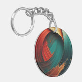 Porte-clés Thick Impasto Oil Painted Abstract (Devant gauche)