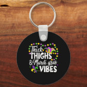 Porte-clés Thick Thighs Mardi Gras Vibes Fleur De Lis Mardi G (Recto)