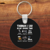 Porte-clés Things I Do In My Spare Time Biker Motorcycle Ride (Recto)