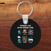 Porte-clés Things I Do In My Spare Time Crochet Knitting Funn (Recto)