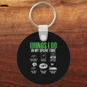 Porte-clés Things I Do In My Spare Time Funny Trading Stock I (Recto)