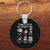Porte-clés Things I Do Spare Time Bowling Funny Bowler Men Wo (Recto)
