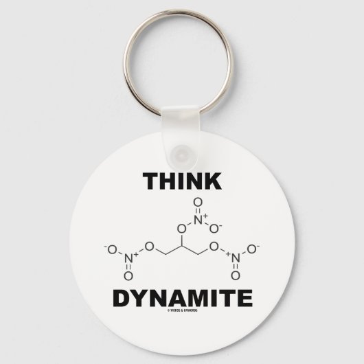 Porte-clés Think Dynamite (Nitroglycérine chimique Molecule) (Recto)