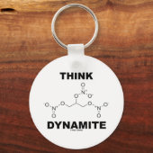 Porte-clés Think Dynamite (Nitroglycérine chimique Molecule) (Recto)