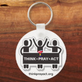 Porte-clés Think+Pray+Act (Recto)