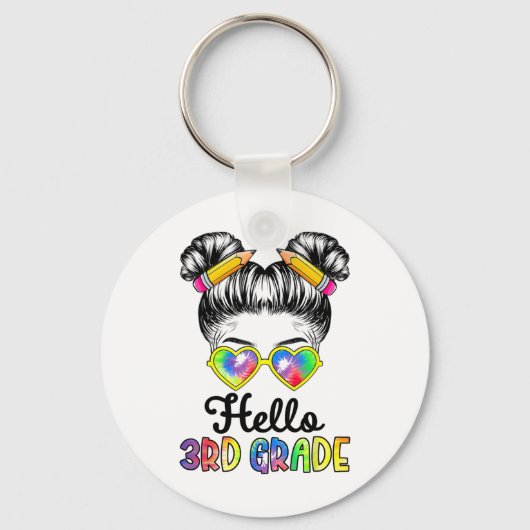 Porte-clés Third Grade Ck To School - Hello 3rd Grade Messy B (Recto)