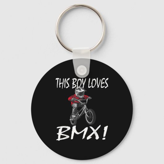 Porte-clés This Boy Loves Bmx, Kids Bmx  (Recto)
