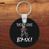 Porte-clés This Boy Loves Bmx, Kids Bmx  (Recto)