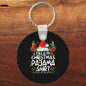 Porte-clés This Is My Christmas Pajama Shirt Funny Xmas Pjs M (Recto)