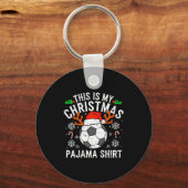 Porte-clés This Is My Soccer Christmas Pajama Shirt Srts Mens (Recto)