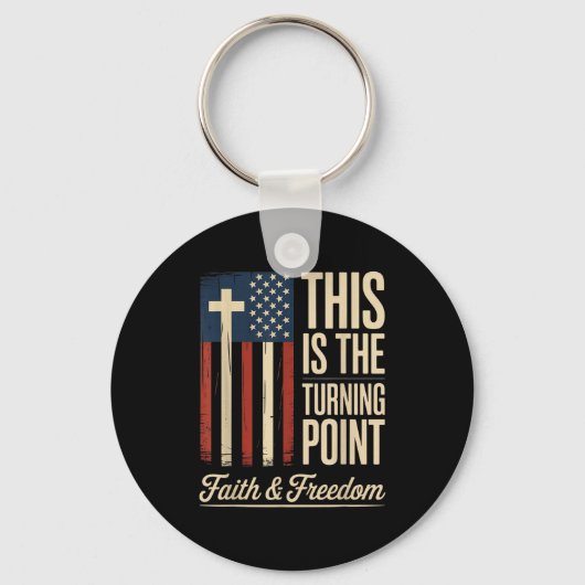 Porte-clés This Is The Turning Int Patriotic Faith Usa  (Recto)