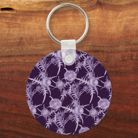 Porte-clés THISTTLE violet motif (Recto)