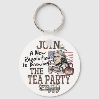 Porte-clés Thomas Jefferson Tea Party Chemises et cadeaux
