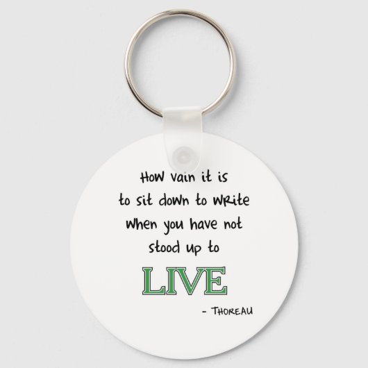 Porte-clés Thoreau sur l'écriture (Recto)