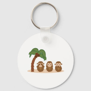 Porte-clés Three little monkeys - trois barboteuses