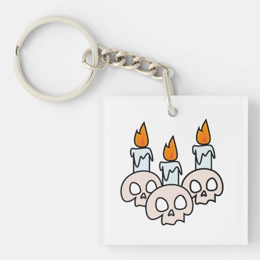 Porte-clés Three Skulls with Burning Candles (Devant)