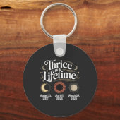 Porte-clés Thrice in a Lifetime 2025 Solar Eclipse Astronomy (Recto)