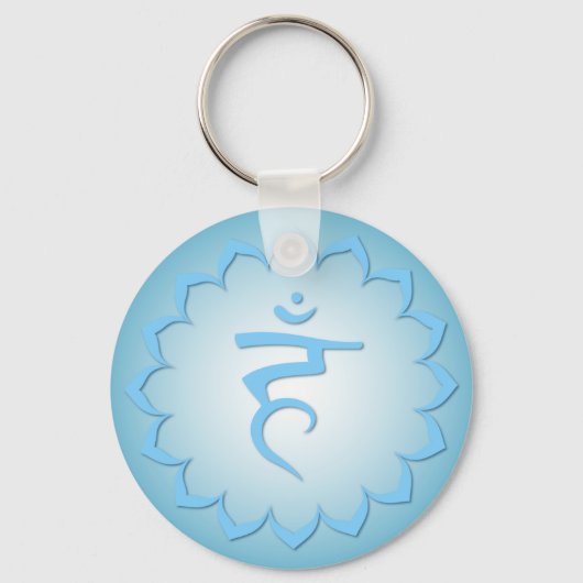 Porte-clés Throat Chakra - Bleu clair (Recto)