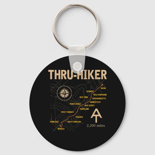 Porte-clés Thruh Hiker Appalachian Trail Randonnée (Recto)
