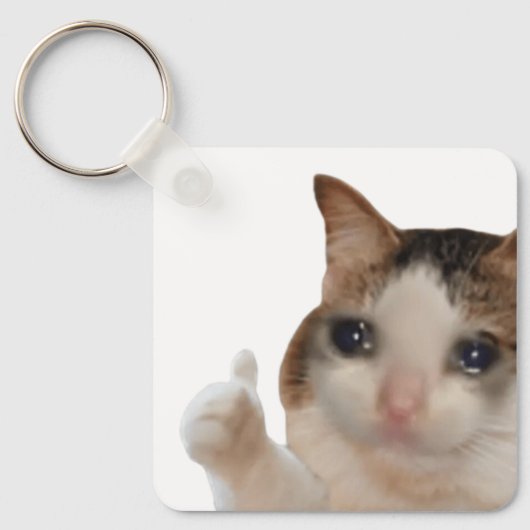 Porte-clés Thumbs Up Ok Cat Meme (Recto)