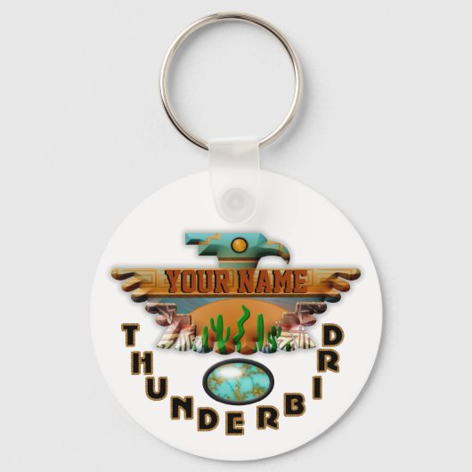 Porte-clés Thunderbird Turquoise (Recto)