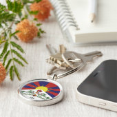 Porte-clés Tibet & Drapeau Tibétain Voyage de mode / Himalaya (Côté)