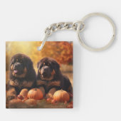 Porte-clés Tibétain Mastiff Chiot Automne Citrouille délice (Dos)