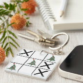 Porte-clés Tic Tac Toe de Noël (Devant Droit)